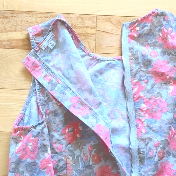 Sz 8 Gap Shift Dress with Dusty Rose & Taupe Flower Pattern - Picture 5 of 5